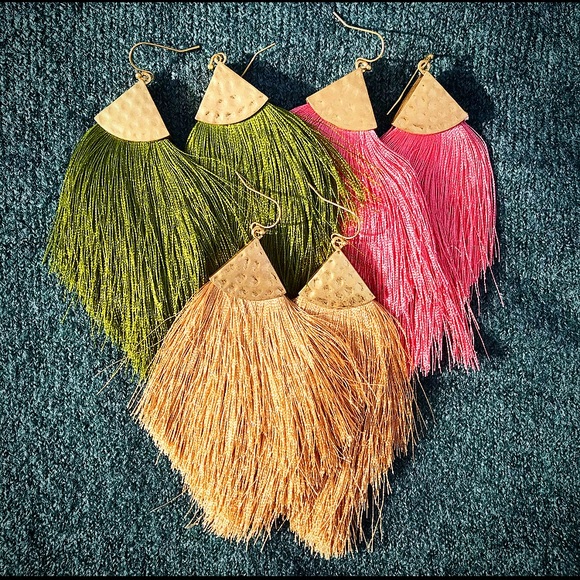 Fringe Tassel Earrings - 3 colors available! - Picture 1 of 5
